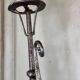 Pair of wrought iron candlesticks, 18th century