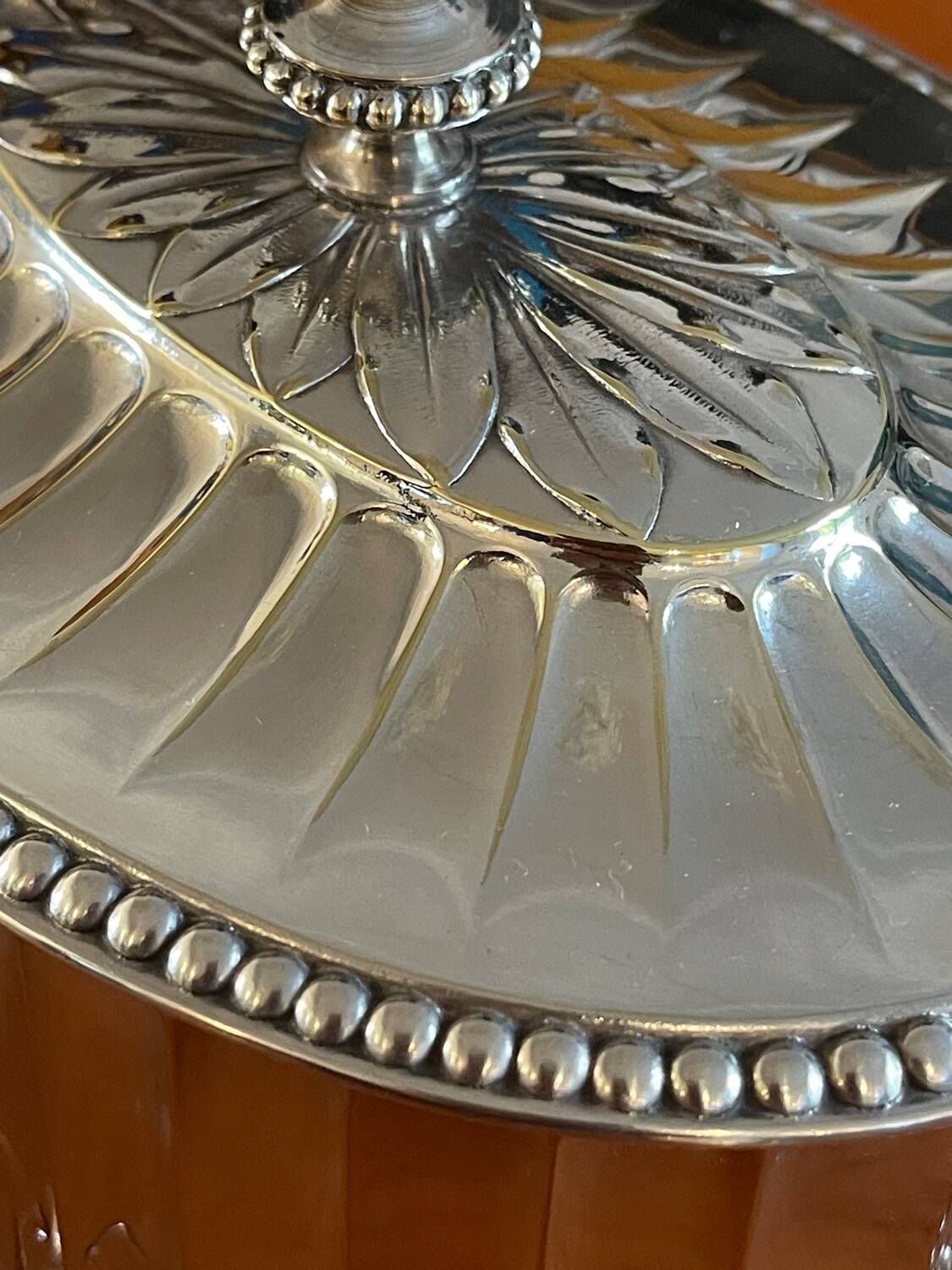 Christofle Gallia, large biscuit tin, early 20th century