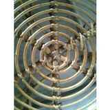 Vintage rattan tripod table