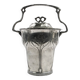 Art Nouveau tea caddy, silver-plated pewter, Orivit, Germany, early 20th century
