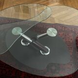 Glass petal coffee table