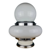 White opaline glass table by UFO, Italy, 1970s