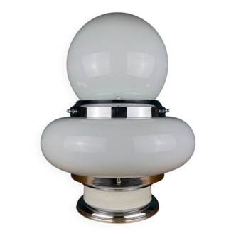 White opaline glass table by UFO, Italy, 1970s