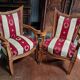 Paire de fauteuils gondole d'enfant de style Empire en merisier