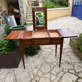 Old dressing table in inlaid wood