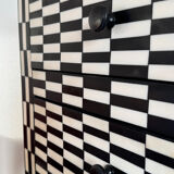 Checkerboard marquetry chest of drawers