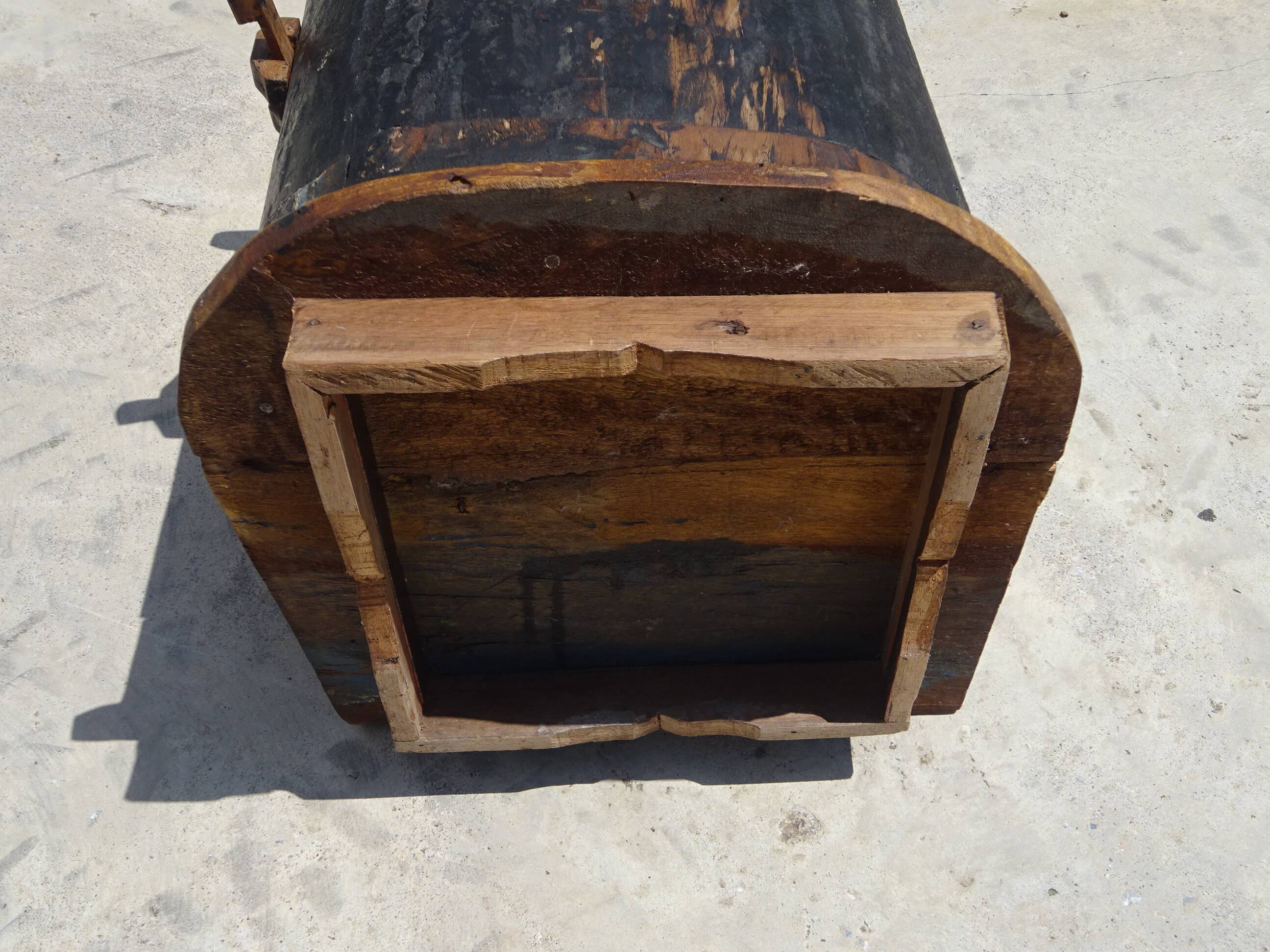 Small wooden canoe furniture, solid teak