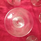 Series of 10 glass cups