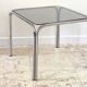 1970s coffee table glass and chrome steel