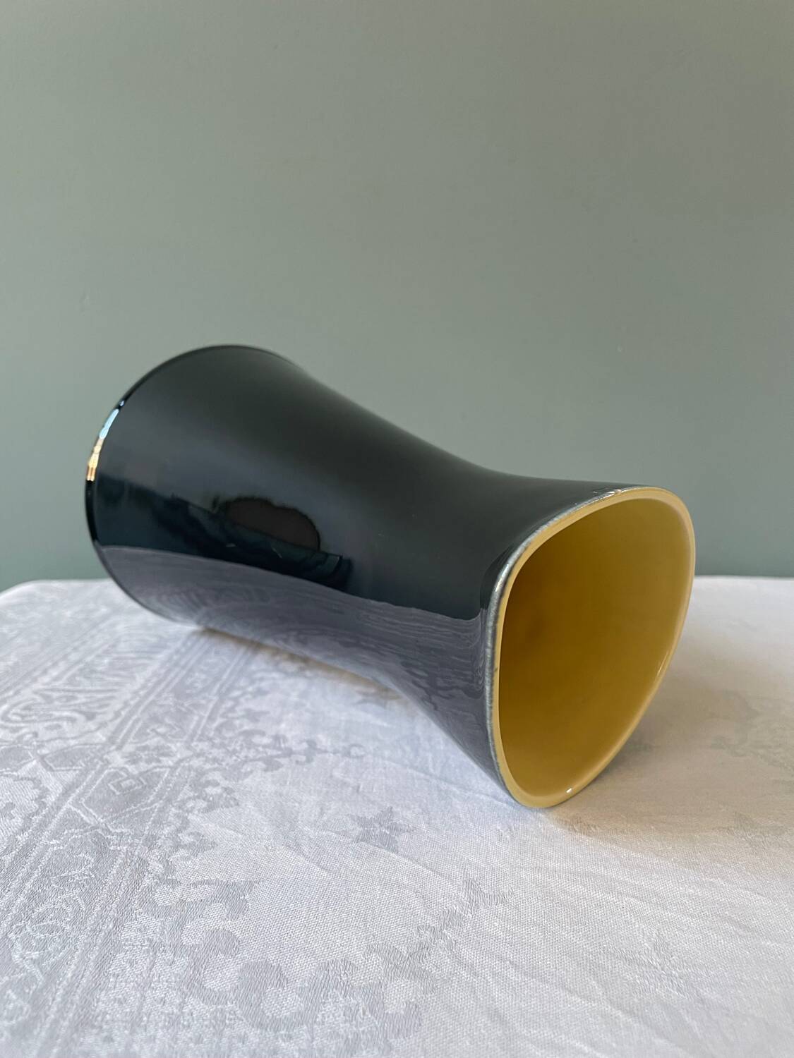 Villeroy & Boch black and yellow pitcher