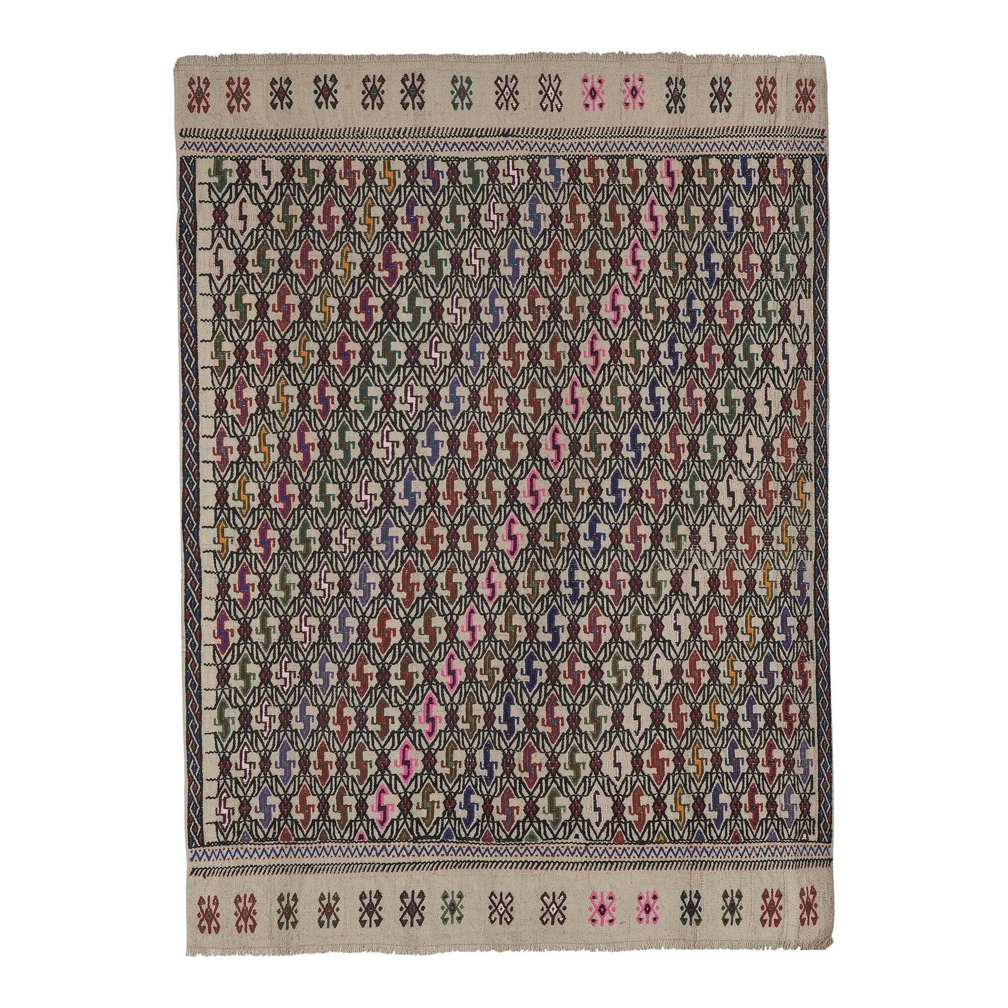 Vintage Turkish kilim, handwoven, 115x153 cm.