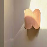 Mocha enamelled stoneware wall light (small model).