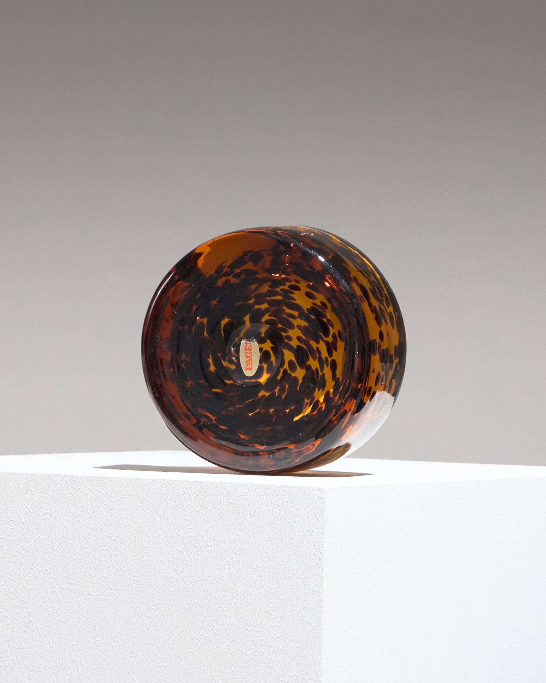 Amber Murano glass ashtray, 1960
