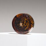 Cendrier en verre de Murano ambré, 1960