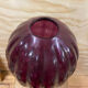 Grand vase en verre transparent violet rose