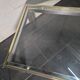 Chrome and gold metal coffee table by Romeo Rega from the 1970s.