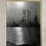 Old photographs lake and mountain