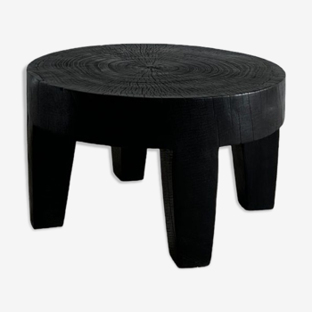 Coffee table in solid wood monoxyl black