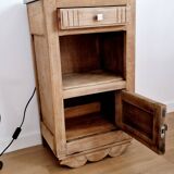 Art deco style oak bedside table from the 1920s