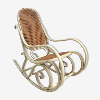 Rocking-chair white Thonet