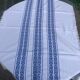 Nappe a the rectangulaire et 6 serviettes, made in france, linge basque, blanche et bleue, Vintage