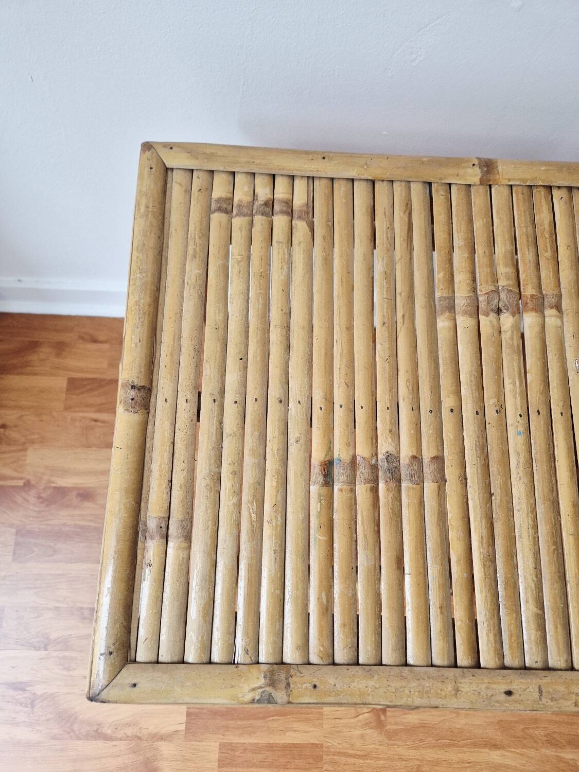 Vintage coffee table in bamboo and rattan '1970s – Bohemian/Exotic style