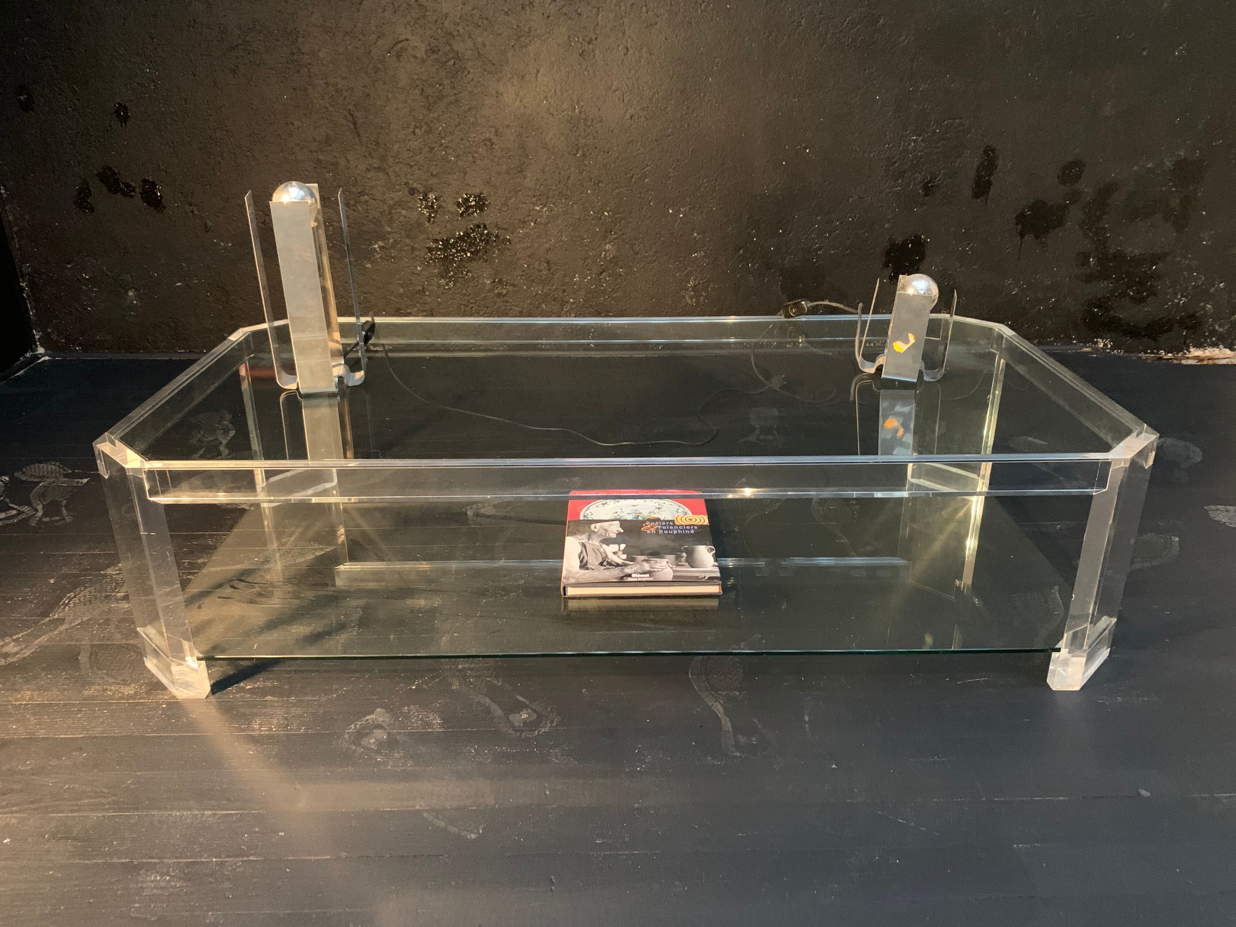 David Lange double-plated coffee table