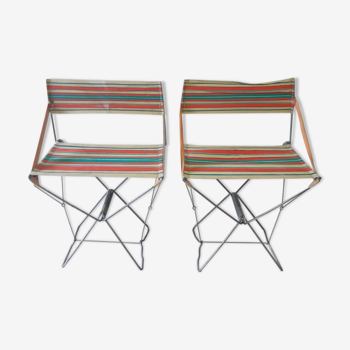 Paire de fauteuils pliants