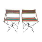 Paire de fauteuils pliants
