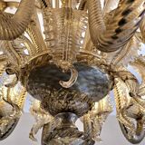 Large Murano glass chandelier – 12 lights – early 20th century