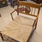 19th century straw chaise longue