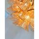Contemporary Clear and Gold “Petali-Selle” Murano Glass Chandelier in Mazze