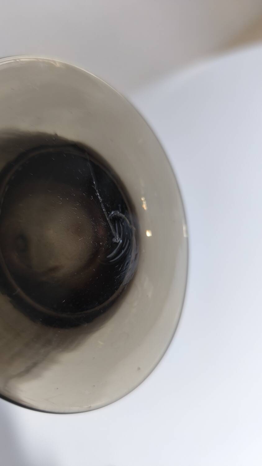 Italian decanter in smoked blown glass 1970