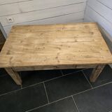 Old fir coffee table with a drawer