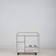 Italian postmodern serving trolley with sleek design, 1980s