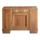 Art Deco sideboard in walnut • Black marble • Sculpted decorations
