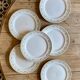 Set of 6 vintage flat ironstone plates - Sarreguemines