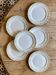 Set of 6 vintage flat ironstone plates - Sarreguemines