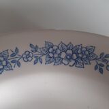 2 vintage hollow plates blue floral pattern