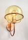 Lampe murale en cuivre et en verre du milieu du siècle