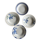 Lot de 4 assiettes creuses dépareillées