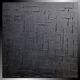 Monochrome black minimalist abstract painting