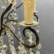 Wrought Iron Murano Glass Chandelier 1950’s 