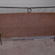 Black metal and rattan bed frame