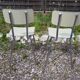 Pair plastilux chrome metal chair & formica + plate 50s vintage