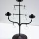 Wrought Iron & Glass Candelabra by Erik Höglund, Sweden, 1960s
