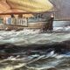 John Russel Chancellor (1925-1984) rare sur le marché, huile sur toile, marine, bateaux