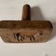 Old carved wooden butter stamp, cow, 19th century