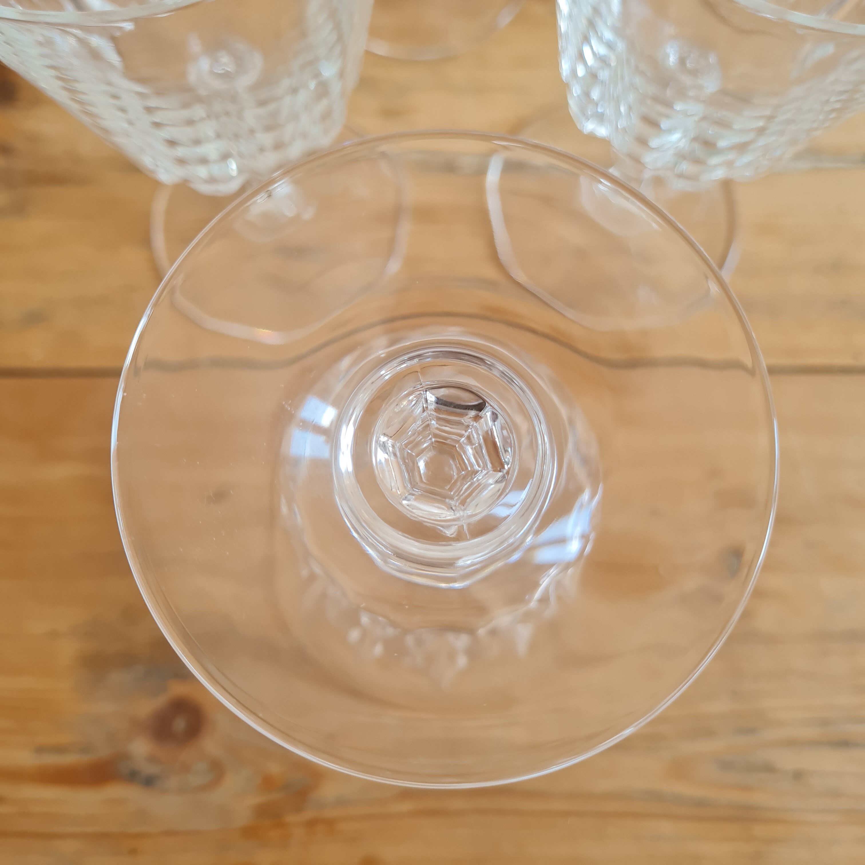 Service de 6 verres à eau en cristal ciselé