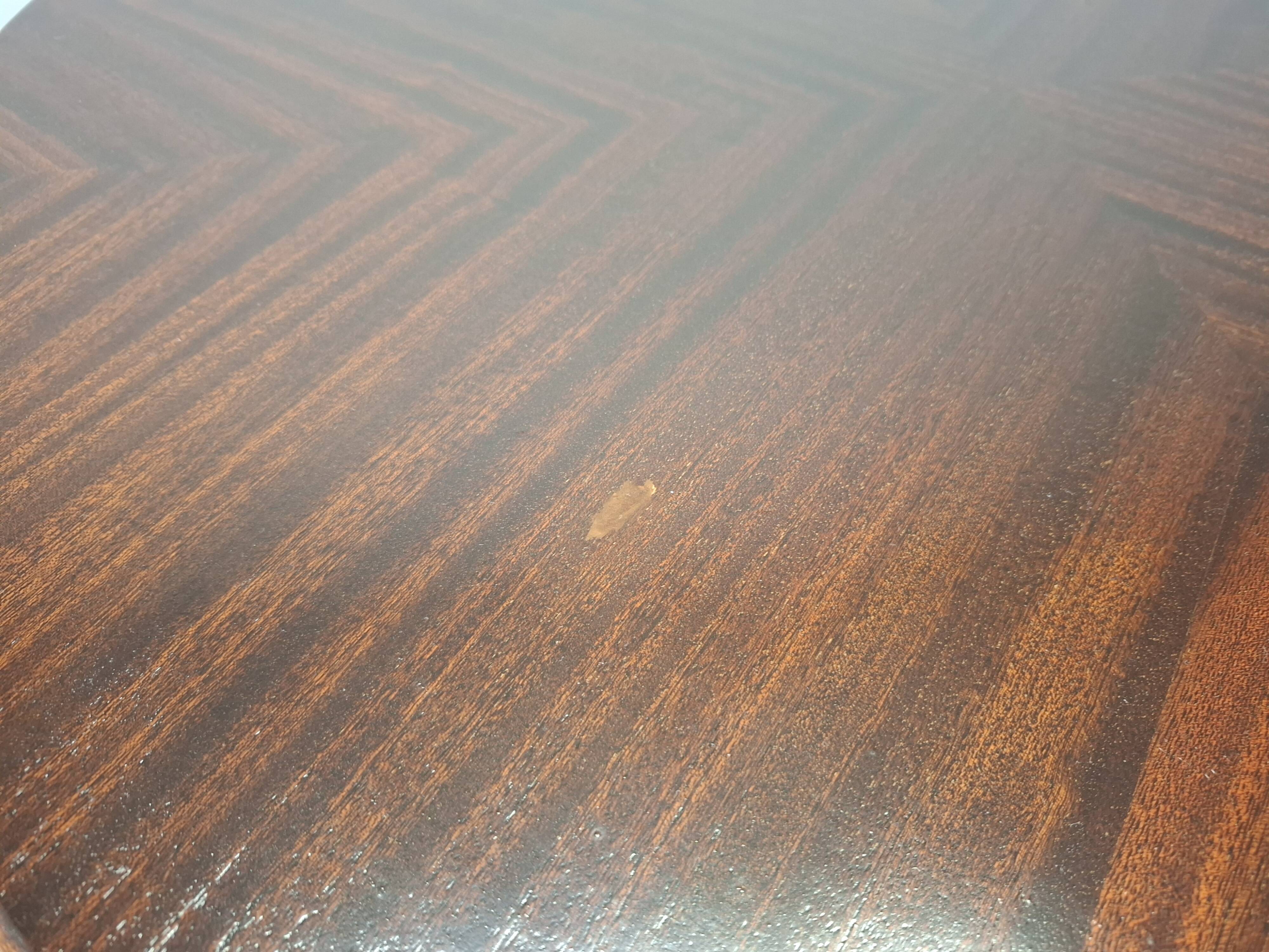 1930s Czechoslovak Art Deco Round Table in Wood and Veneer